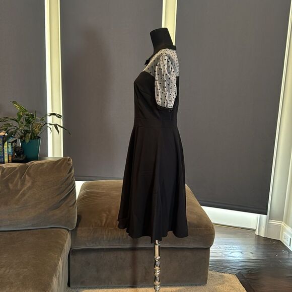 Women’s Black with Polka Dot Dress 1950’s Retro Style Size M NEW - Picture 7 of 13